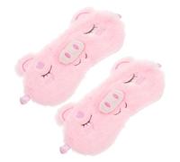 WOFASHPURET 2pcs Cute Cartoon Sleep for Boys and Girls Comfortable Eye Cover for Travel Napping Home Use Plush Eye Shade for Boys and Girls for Stress Relief and Relaxation