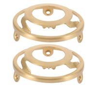 WOFASHPURET 2pcs E14 Copper Lamp Holder Metal Light Fixture Parts Triangular Bracket Design and Reverse-Threaded Mechanism, Easy Replacement and Quick Installation for Table Lamps