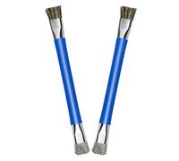 WOFASHPURET 2pcs Electronic Cleaning Brush for Mobile Phone Motherboard Chips with Anti-static Esd Safety Feature, Metal Bristle Steel Wire Detail Dust Removal Brush for Precise Electronics