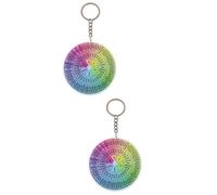 WOFASHPURET 2pcs Feelings Wheel Keychain Pendant Keychain for Mental Health Keyring Unique Accessory for Keys Bags