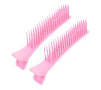 WOFASHPURET 2pcs Hair Styling Clips Durable Plastic Grip Clips for Hair Sectioning Professional Hairdresser Tool for Cutting Parting for Salon Home Use Pink