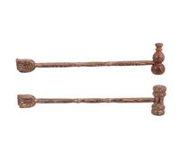 WOFASHPURET 2pcs Handheld Dual-Head Wood Body Massager and Back Scratcher Finger-Safe Smooth Edges Muscle Pressure Relief Hammer for Itchy Back and Circulation Boost Gift for Family and