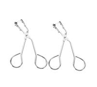 WOFASHPURET 2pcs Mini Stainless Steel Eyelash Curler Refill Pads Portable Segmented Curlers for Partial Lash Styling Nonslip Grip for Precision Curling for Travel and False Lashes