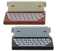 WOFASHPURET 2pcs Reusable Card Clips Memo Clip Wooden Photo Holders Compact Memo Holder Typewriters Style Cute Shape Fix The Message Office Use Notes Business Cards