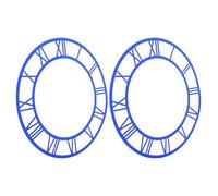 WOFASHPURET 2pcs Self-adhesive Acrylic Mirror Wall Clock Stickers with Roman Numeral Design, round Shape, Decorative Element for Diverse Decor Themes and Interior Styles