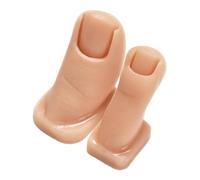 WOFASHPURET 2pcs Silicone Fake Toes for Nail Practice Pedicure Training Realistic Manicure Practice Fingers Soft Nail Training Model for Beginners