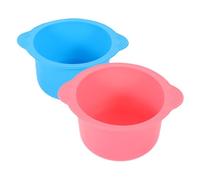 WOFASHPURET 2pcs Silicone Wax Warmer Liner Bowl Foldable Non Stick Wax Pot Replacement for Hair Removal Easy Demolding Design Versatile Beauty Tool
