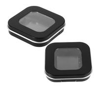 WOFASHPURET 2pcs Travel Loose Powder Container Eyeshadow Replacement Box Compact Portable Makeup Storage Case for Female Highlighter Blush Storage