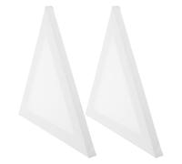 WOFASHPURET 2pcs Triangle Canvas Boards for Acrylic and Oil Painting, White Cotton Cloth with Fiber Density Plate, Creative Flat Canvas Panels Suitable for DIY Painting by Artists and Students