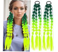 WOFASHPURET 2pcs Wig Bubble Ponytail Extensions Festival Braids Hair Extensions for Women Afro Puff Hairpiece