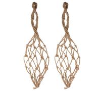 WOFASHPURET 2pcs Wine Bottle Travel Pouch Wine Bottle Carrying Net Vintage-Style Coffee Jute Rope Twine Rope Resistant to Wear and Tear Use for Bars and Picnics