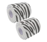 WOFASHPURET 2pcs Zebra Print Toilet Paper Roll 3D Embossed Texture, Black and White Animal Pattern Tissue for Bathroom Decor and Home Use
