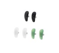 WOFASHPURET 3 Pairs Soft Leaf-Shaped Glasses Bridge Pads Anti-Slip Nose Bridge Pads for Eyeglasses and Sunglasses Pressure Relief Comfortable Fit Stylish Black White Green