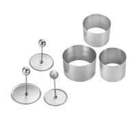 WOFASHPURET 3 Sets Round Stainless Steel Cake Rings Mold for Baking and Sushi Making, Practical and Convenient DIY Rice Ball Maker and Tiramisu Mold for Daily Kitchen Use