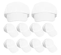 WOFASHPURET 30 pcs DIY Baseball Caps, Adjustable White Blank Baseball Hat for Sports Hats for Camp, Group Events, Craft Projects