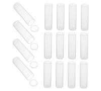 WOFASHPURET 30pcs Clear Plastic Storage Tubes with Flip Caps Transparent Sealed Containers for Travel Educational Use Candy Bath Salts Lightweight Portable Dustproof Vials
