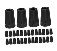 WOFASHPURET 30pcs Rubber Hiking Pole Tips Round Non-slip Walking Stick Ends Replacement Cane Accessories Easy Installation for Trails Asphalt