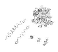 WOFASHPURET 38pcs Silver Dreadlock Hair Cuffs Spiral Hair Braiding Accessories Snake Jewelry for African Braids Beads Set for Styling and Locs Maintenance