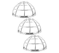 WOFASHPURET 3pcs Alarm Cover Replacement Detector Cap Alarm Cover Stainless Steel Silver High Efficiency Protection Versatile Application for Residential Areas and Commercial Buildings