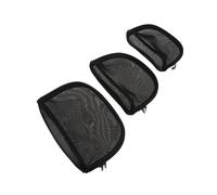 WOFASHPURET 3pcs Cosmetic Bag Travel Makeup Organizer Net Yarn Design for Woman's Toiletry Storage S