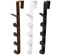 WOFASHPURET 3pcs Japanese Style Plastic Door Hooks Over Door Hanging Hooks for Storage and Hanging Things Easy to Use Ready to Use Assorted Colours