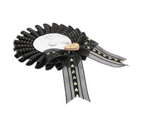 WOFASHPURET 3pcs Lolita Badge Ribbon Button Pin Brooch with Secure Clasp DIY Sweet Style Award Ribbon for Decorative Party Prize Accessory for School Events and Daily Wear
