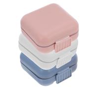 WOFASHPURET 3pcs Portable Pill Box Airtight Travel Medicine Organizer with Flip Tops for Daily Vitamins Fish Oil and Supplement Storage Pocket-Sized Container for Easy Sorting and Quick Access