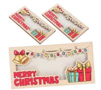 WOFASHPURET 3pcs Wooden Christmas Money Holder Sturdy Cash Card Wallet for Holiday Party Favors Portable Xmas Idea for Cash Business Cards Photos Compact Lightweight Design