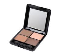 WOFASHPURET 4 Colors Matte Eyeshadow Palette Elegant Warm Brown Makeup Eye Shadow Compact with Mirror and Sponge for Daily Use and Travel