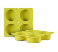 WOFASHPURET 4 Pcs Handmade Soap Mold Silicone Mold Round Shape High Temperature Resistance Flexible Design for Making Jelly and Petite Loaf Random Color