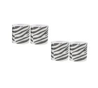 WOFASHPURET 4 pcs Zebra Print Toilet Paper Soft Textured Tissue for Bathroom Decor Unique Animal Patterned Creative Home Use