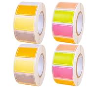 WOFASHPURET 4 Rolls Stickers Label Name Tag 500pcs A Roll Coated Paper Blank Surface Easily Peel and Stick Writable Labels for Office and Family Reunion