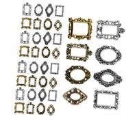 WOFASHPURET 40 pcs Mini Vintage Photo Frame Nail Art Decorations Ornate Picture Frame Design for Creative Nail Art for DIY Craft Projects and Unique Ideas