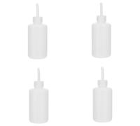 WOFASHPURET 4pcs 250ml Eyelash Extension Washing Bottles with Elbow Drop Design, Abs Portable Squeeze Bottles for Grafting Eye Cleaning and Salt Water Rinse, Salon Supply for Lash Extension