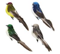 WOFASHPURET 4Pcs Artificial birds Foam, Simulation Birds for Garden Decor for Home Balcony and Outdoor Decoration Realistic Small Size