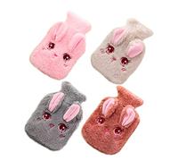 WOFASHPURET 4pcs Cartoon Plush Hot Water Bag Detachable Warm Water Bottles Styles Skin-Friendly Material for Warmth and Soreness Relief Lovely