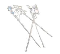 WOFASHPURET 4pcs Chinese Style Hairpins Star Moon Hair Forks Decorative Retro Hair Sticks Pendants for Women Girls Bun Updo Holders