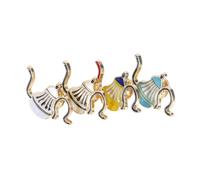 WOFASHPURET 4pcs Creative Pour-over Kettle Brooch Pins Colorful Enamel Coffee Pot Accessories for Backpacks Hats Clothing Lightweight Metal Lapel Pins for Coffee Enthusiasts and Casual Wear