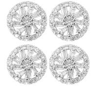 WOFASHPURET 4pcs DIY Buttons Sewing Buttons Brass Creative Butterfly Shape Silver Nice-Looking Decoration Without Burrs for Craft Making Christmas