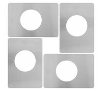 WOFASHPURET 4pcs Door Latch Protector Plate Door Handle Reinforcement Backplate Stainless Steel Enhanced Stability Compact Portable Fixing Plate for Locks Repairs Commercial Use