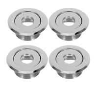 WOFASHPURET 4pcs Metal Sprinkler Escutcheon Cover Plate Ceiling Sprinkler Trim Ring Concealed Design Universal Compatibility 24mm Standard Interface Silver for Commercial Installations