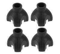 WOFASHPURET 4pcs Non-Skid Rubber Cane Tip Replacement with Four-Point Stability for Walking Sticks Floor Protection Covers for Elderly Balance and Fall Prevention