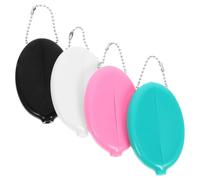 WOFASHPURET 4pcs Oval Coin Purse Digital Money Box for Boys and Girls Boys and Girls Coin Purse Chain Colors Travel Cash Pouch for Men Women