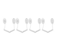 WOFASHPURET 4pcs Remote Control Tether, Retractable Anti-lost Rope with Adhesive Hook, Universal Remote Holder Cable for Home, Hotel, School, White
