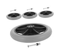 WOFASHPURET 4pcs Replacement Wheelchair Front Wheels Small Solid Tire Casters Rollers for Walker Stroller Wheelchair Parts for Indoor Outdoor Mobility