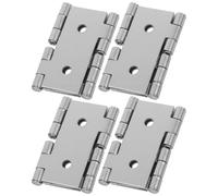 WOFASHPURET 4pcs Spring Loaded Double Pivot Hinges Heavy Duty Exterior Door Spring Hinges with White Nickel Finish for Double Swing Doors and Gate Hardware