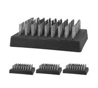 WOFASHPURET 4pcs Stainless Steel Barbecue Cleaning Brush Wire Grill Scrubber Grill Brush Replacement Head Barbecue Cleaner for Outdoor BBQ Grate Cleaner Tool