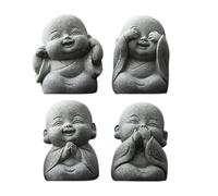 WOFASHPURET 4pcs Stone Mini Figurines Decorative Table Ornaments Unique Shape and Creative Design, Finely Crafted by Hand for Desktop Decoration and Home Decor