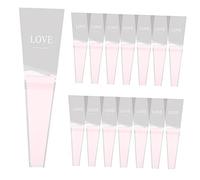 WOFASHPURET 50pcs Flower Bouquet Wrap Bags for Single Roses Transparent Dual Color Floral Packaging Supplies for Valentine Day and Special Occasions for Various Flowers
