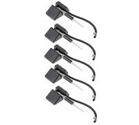 WOFASHPURET 5Pcs Black Gel Ink Pens with Adhesive Base for Reception Desk Office Bank Hospital Use